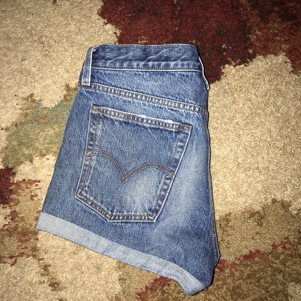Levi’s high waist jean shorts